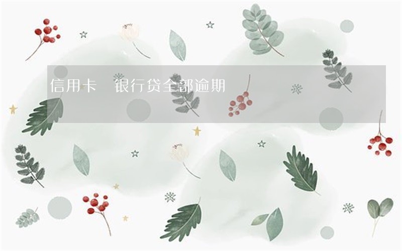 信用卡 银行贷全部逾期 信用卡 银行贷全部逾期